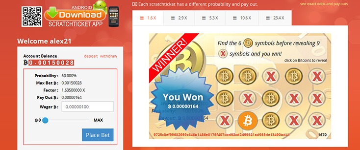 Bitcoin-scratchticket