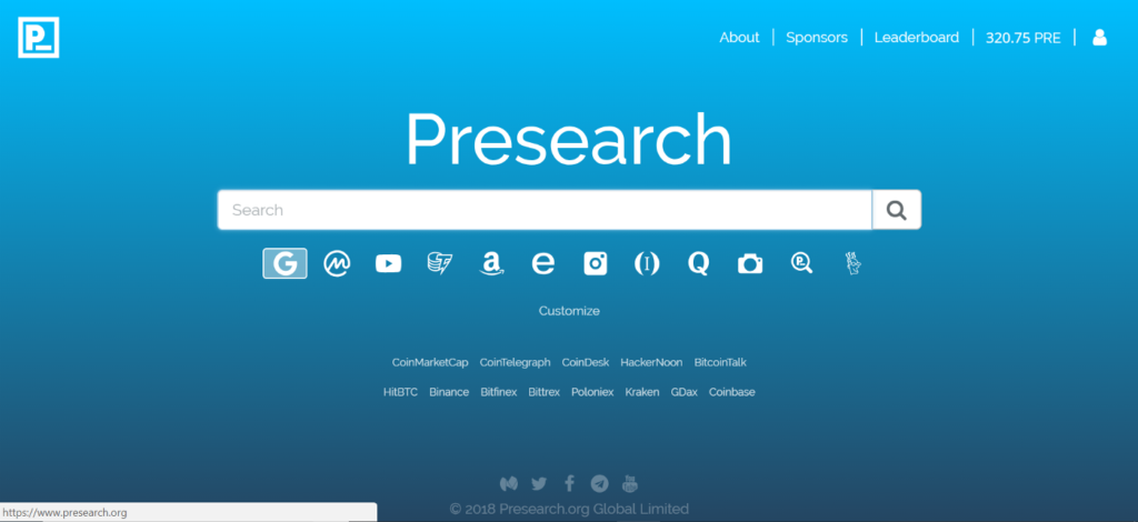 presearch pretraga