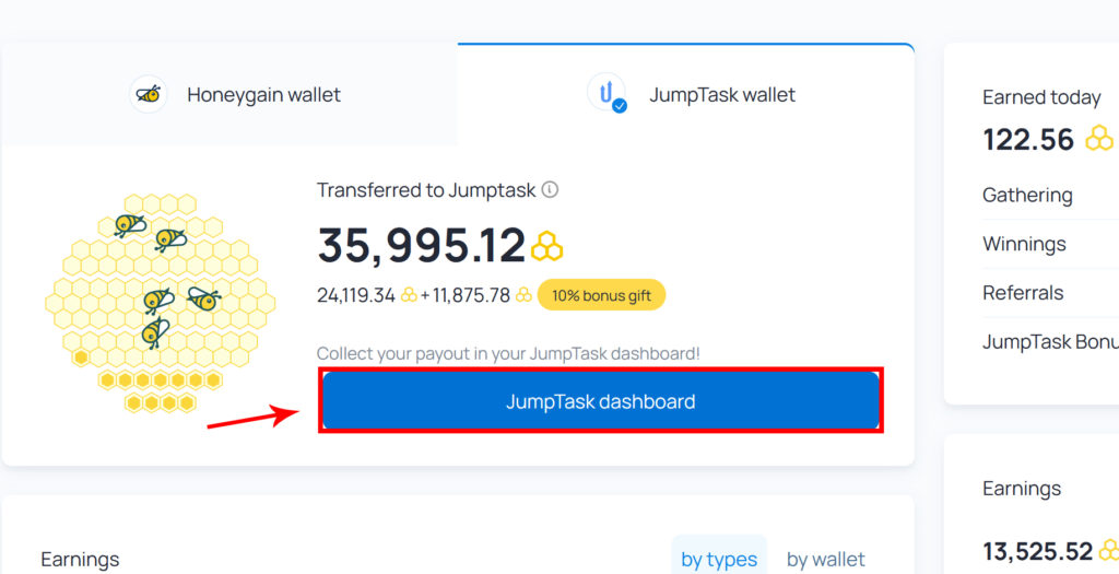 jumptask dashboard