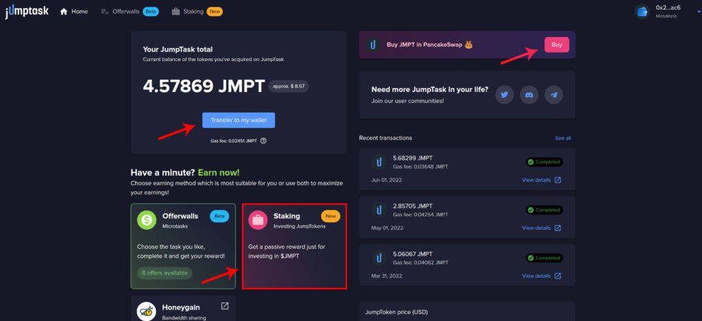 jumptask staking
