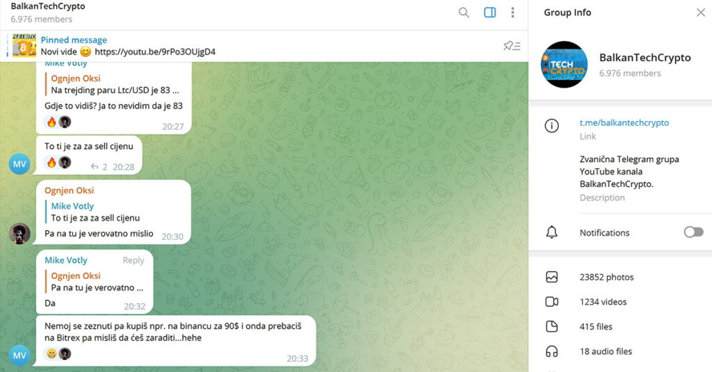 BalkanTechCrypto telegram grupa
