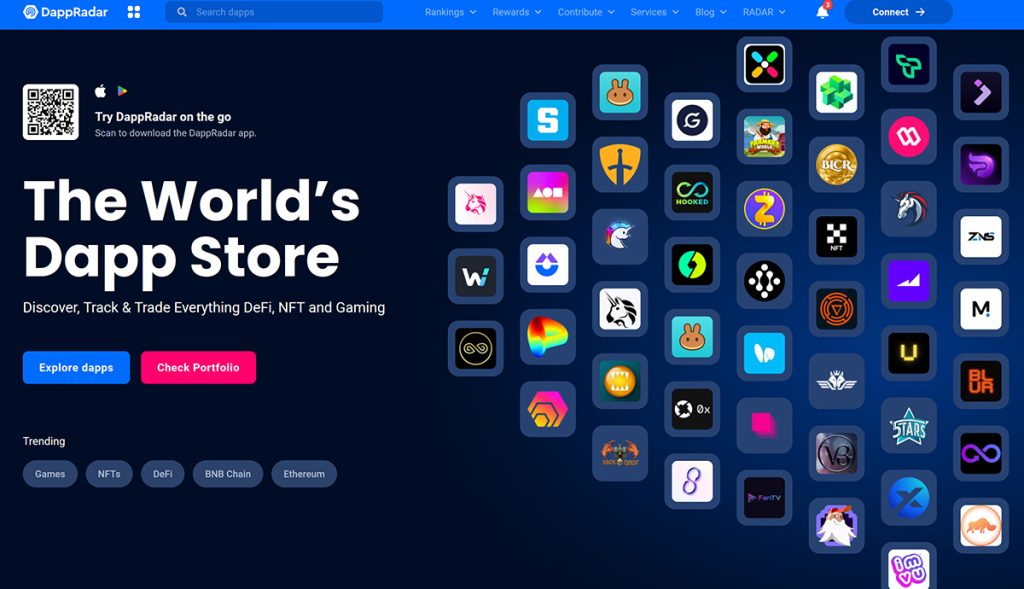 dapp radar analiza kriptovaluta