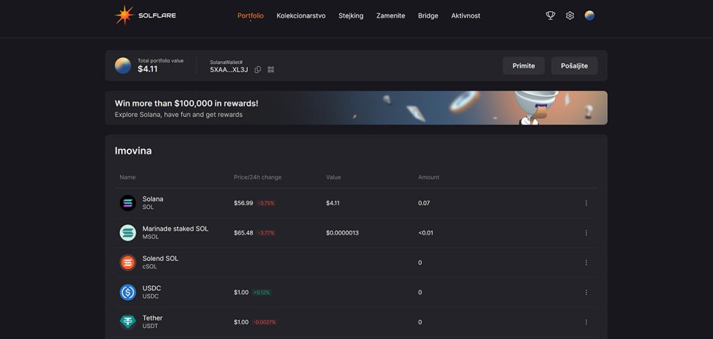 solflare novcanik metamask portfolio